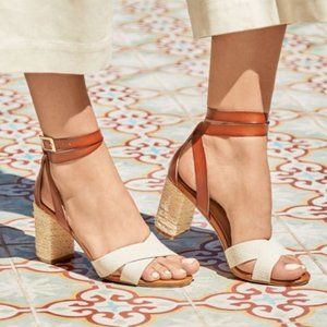 Maeve Criss Cross Heeled Sandal